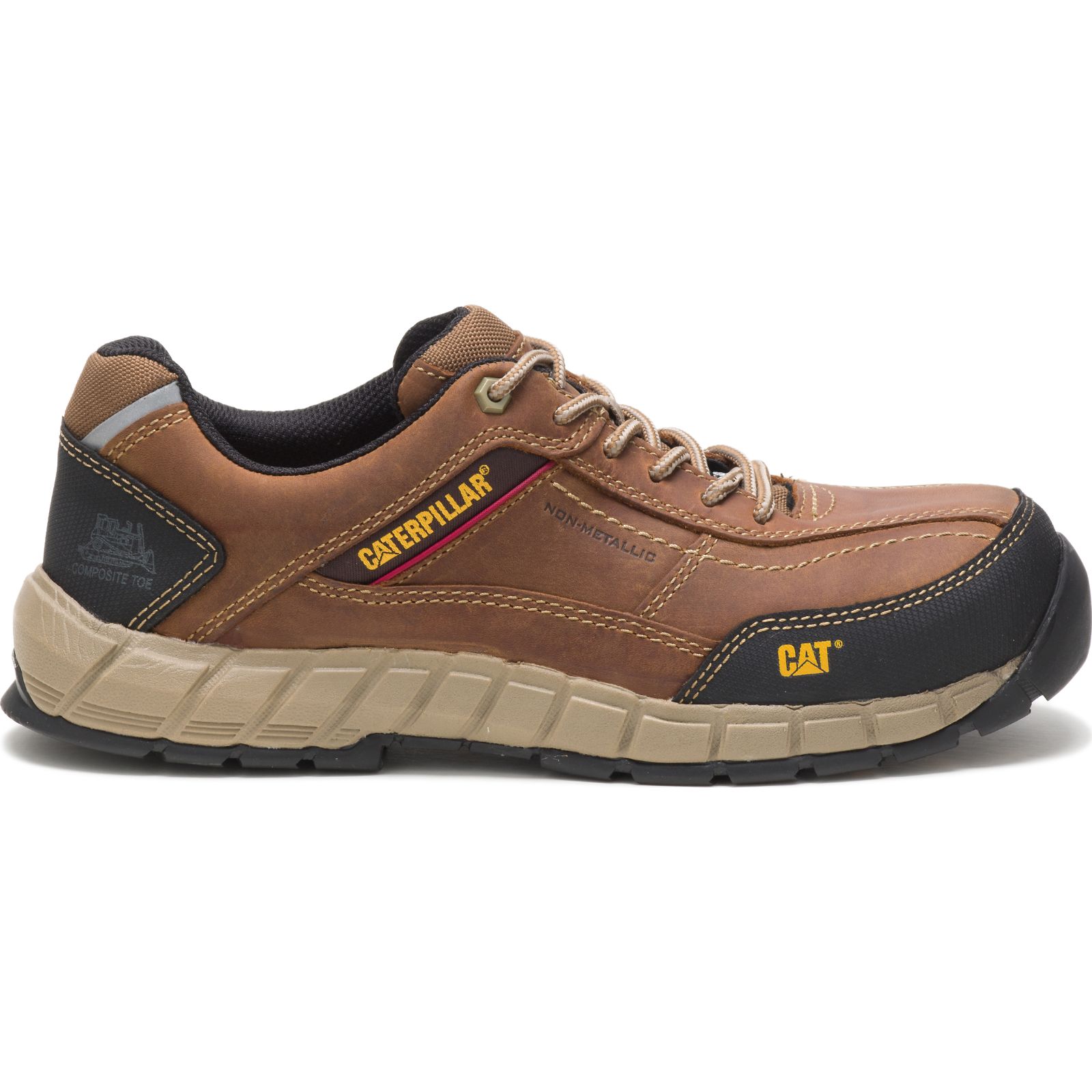 Caterpillar Streamline Leather Composite Toe Philippines - Mens Trainers - Brown 06524OBKD